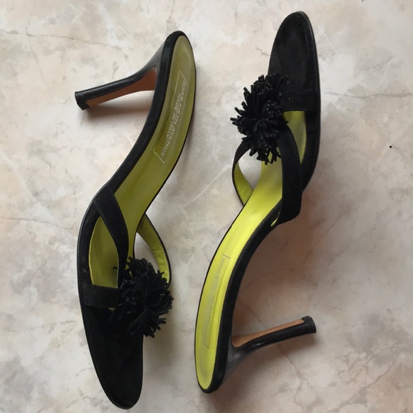 Saks Fifth Avenue Shoes - Saks Fifth Avenue black suede heeled sandals